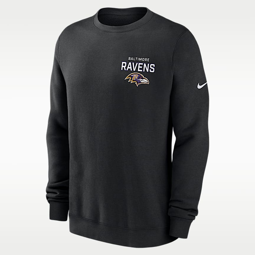 Baltimore Ravens Playbook Page Club Men's Nike NFL Full-Zip Hoodie